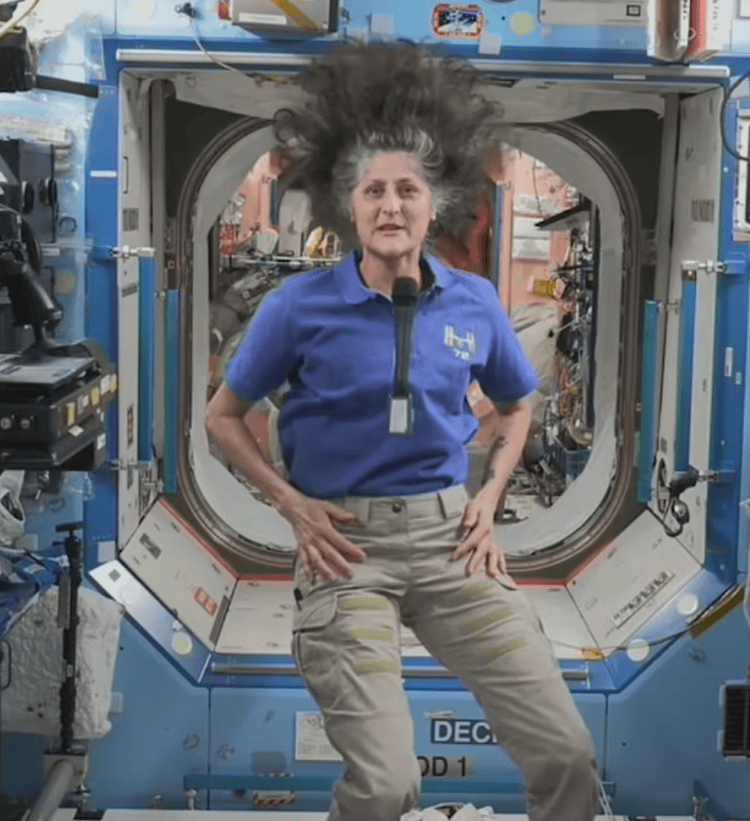 美滞留太空女宇航员被曝瘦成锥子脸,本人回应:只是体液转移,目前身体机能正常