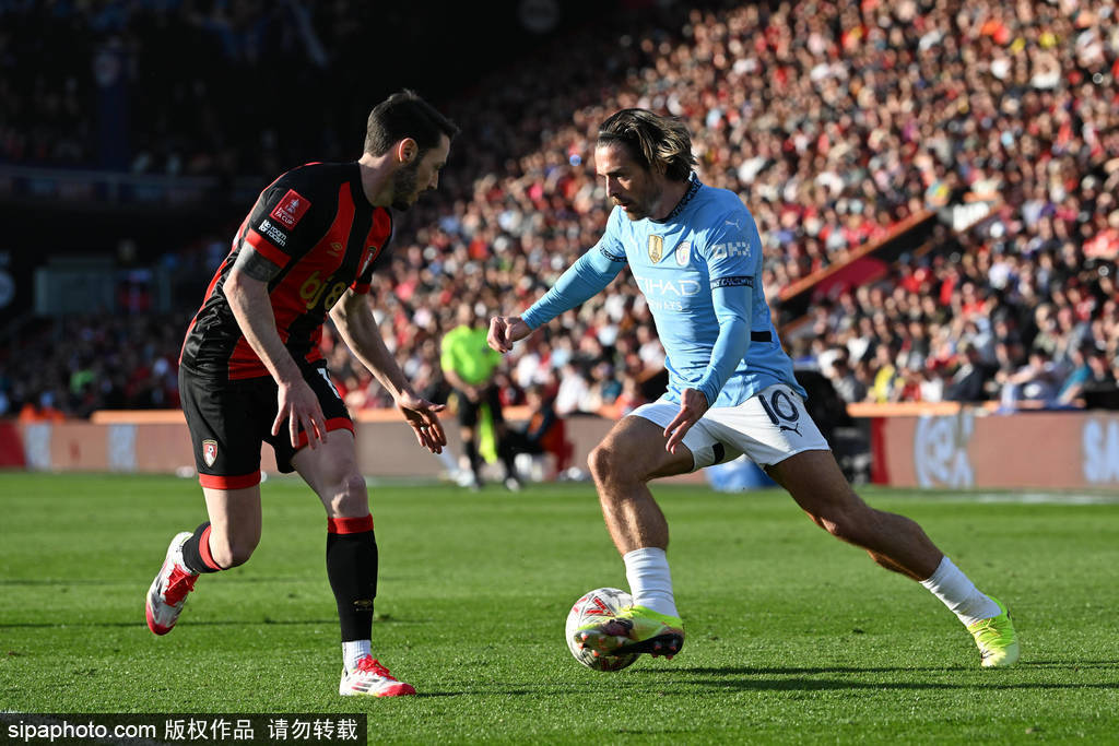 足总杯-哈兰德破门+失点+伤退 曼城2-1伯恩茅斯晋级4强