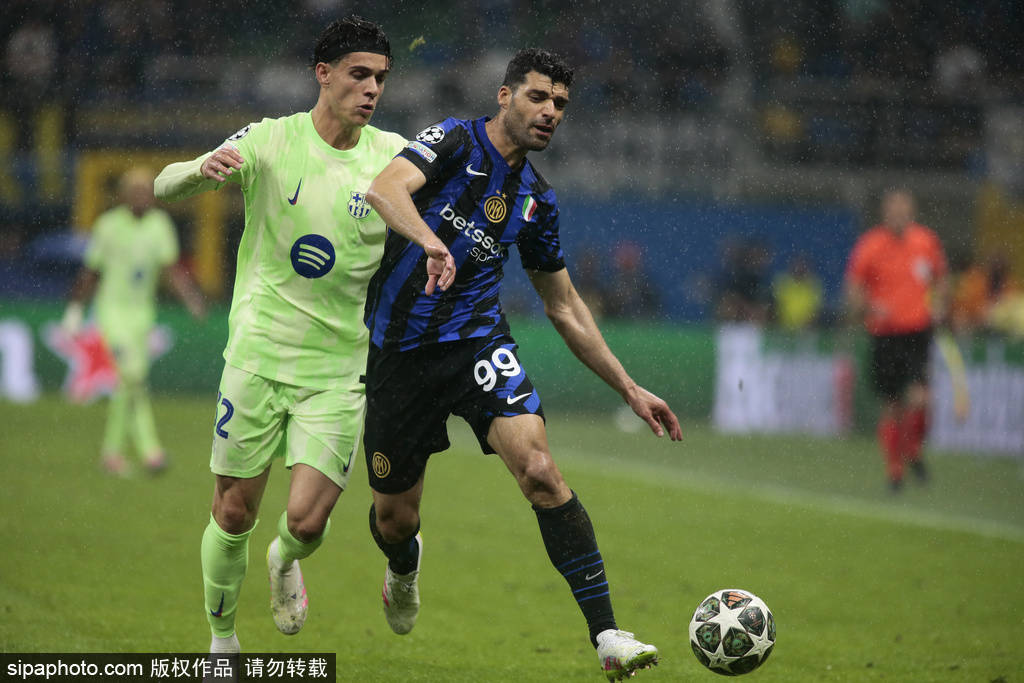 欧冠-弗拉泰西加时制胜索默屡献神扑 国米总分7-6巴萨进决赛