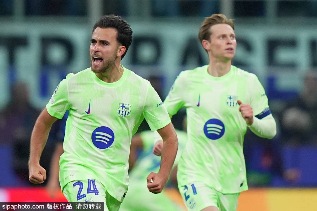 欧冠-弗拉泰西加时制胜索默屡献神扑 国米总分7-6巴萨进决赛