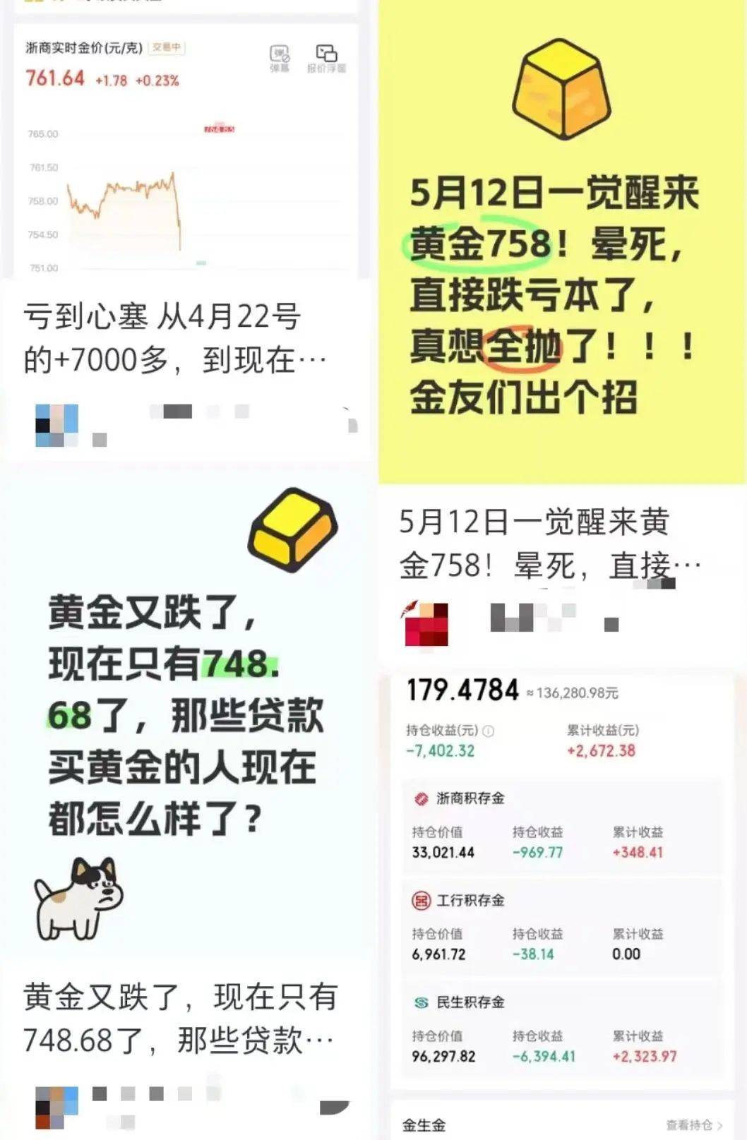 太突然!金价连续大跌,“买个手镯,半个月缩水2000多元。”