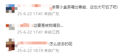 奈雪的茶被曝喝出青蛙，当事人：差点喝进嘴里，市场监督管理局已介入