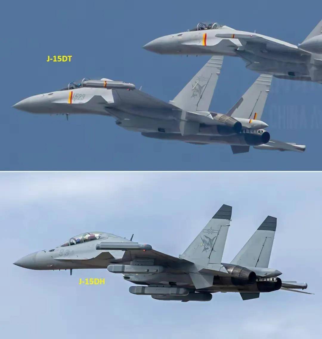 "重磅武器震撼登场!歼-15DT弹射型电子战机亮相,祖传的减速板已取消